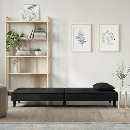 vidaXL Schlafsofa Schwarz Samt