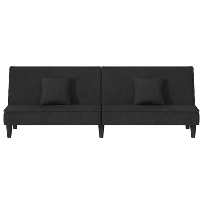 vidaXL Schlafsofa Schwarz Samt
