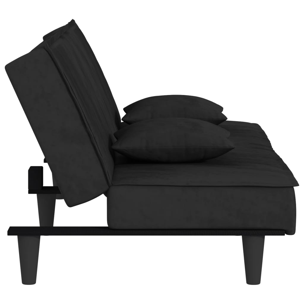 vidaXL Schlafsofa Schwarz Samt