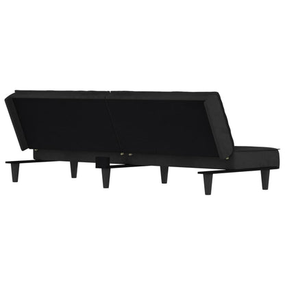 vidaXL Schlafsofa Schwarz Samt