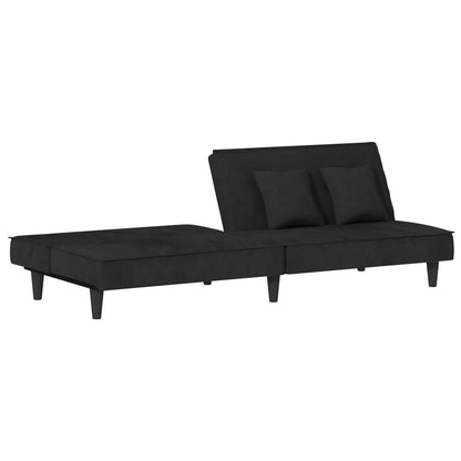 vidaXL Schlafsofa Schwarz Samt