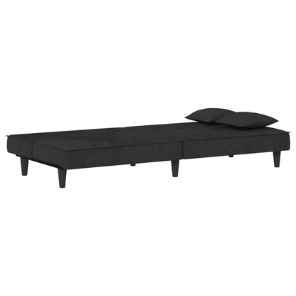 vidaXL Schlafsofa Schwarz Samt