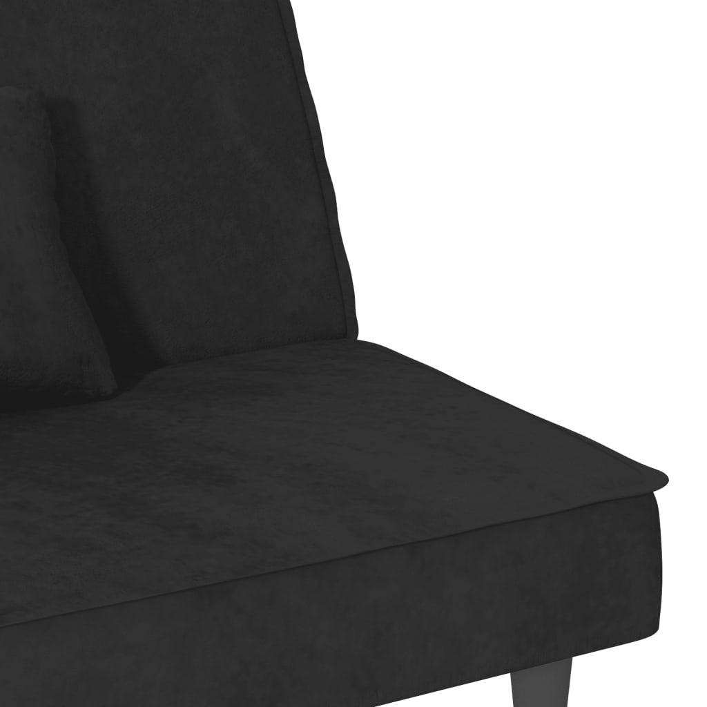 vidaXL Schlafsofa Schwarz Samt