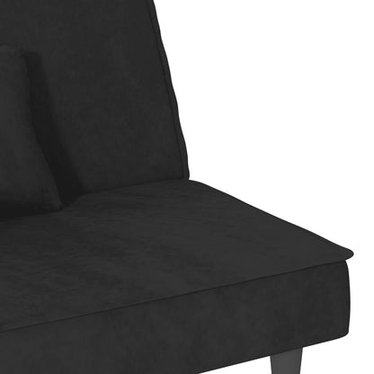 vidaXL Schlafsofa Schwarz Samt