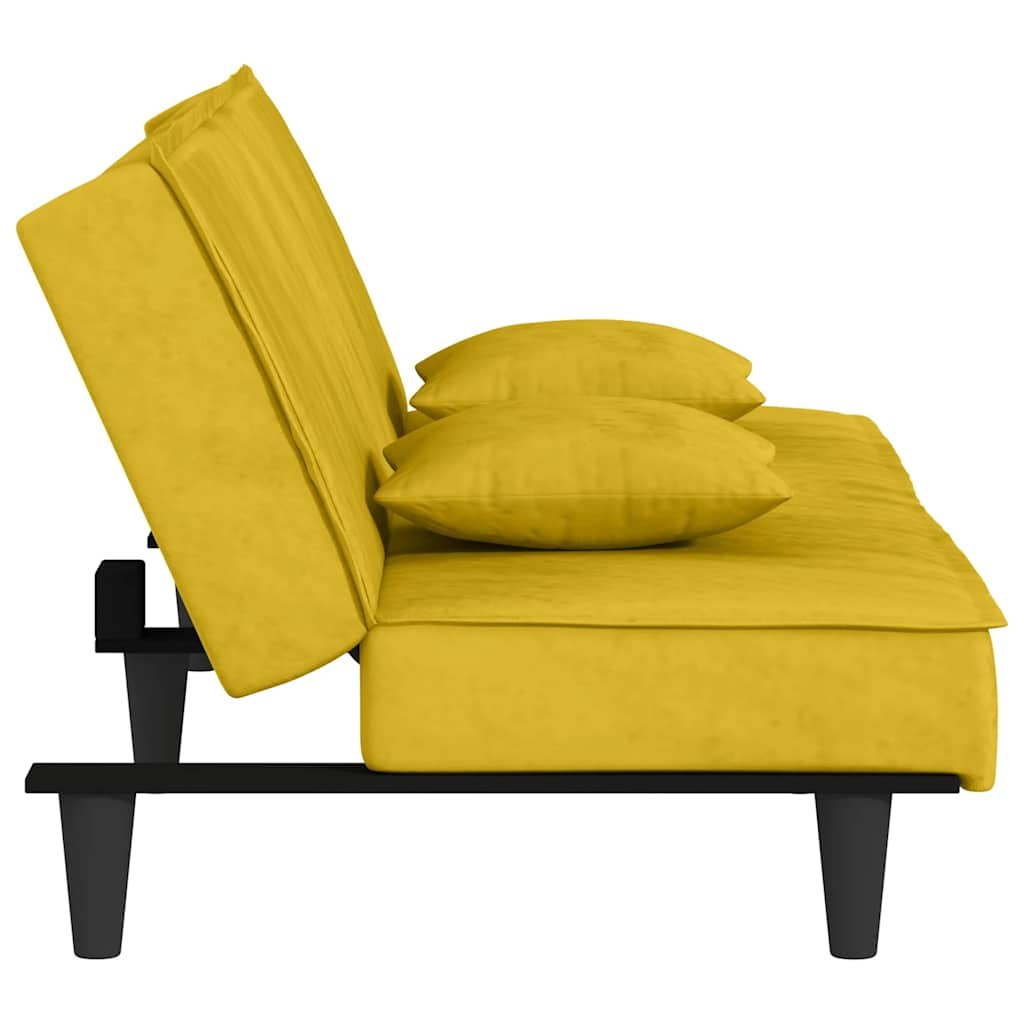 vidaXL Schlafsofa Gelb Samt