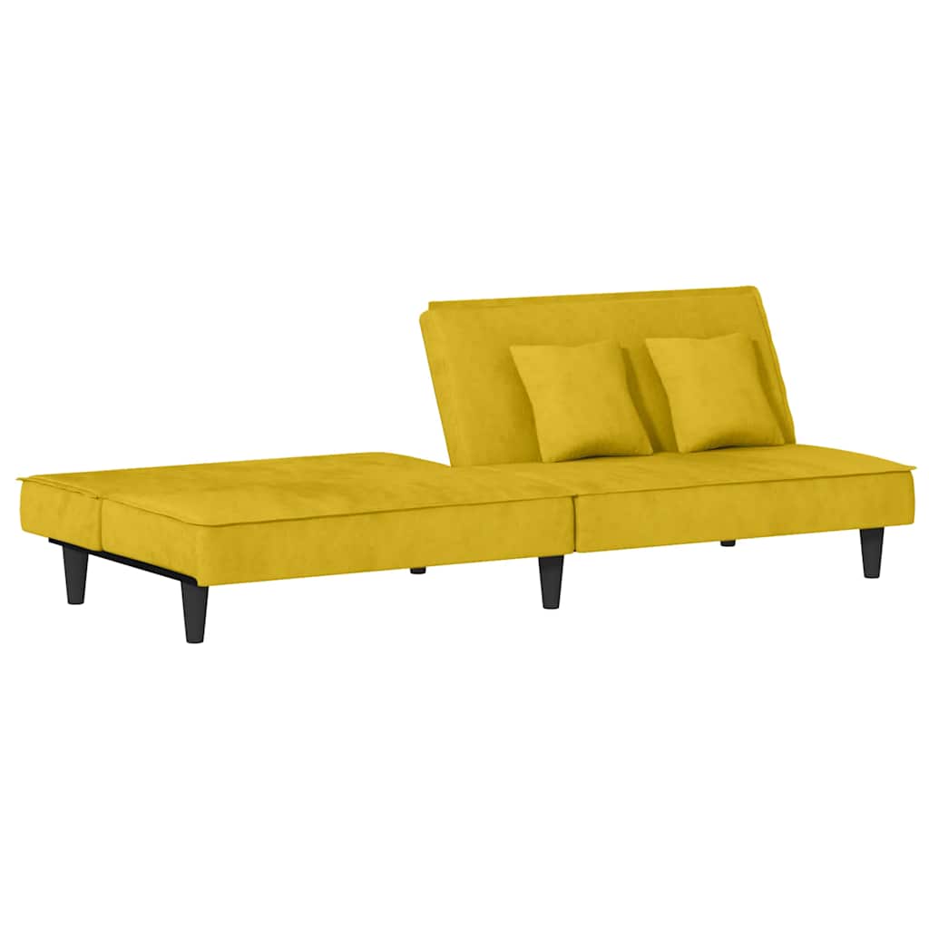 vidaXL Schlafsofa Gelb Samt