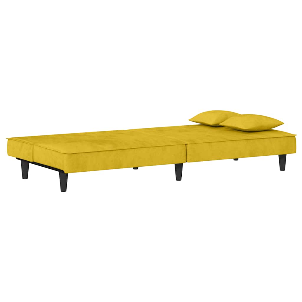 vidaXL Schlafsofa Gelb Samt