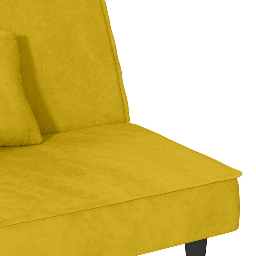 vidaXL Schlafsofa Gelb Samt