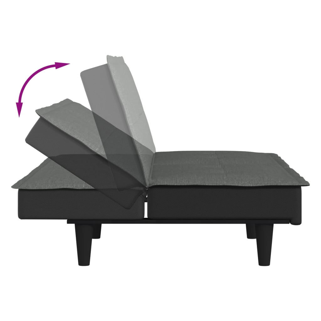 vidaXL Schlafsofa Dunkelgrau Stoff