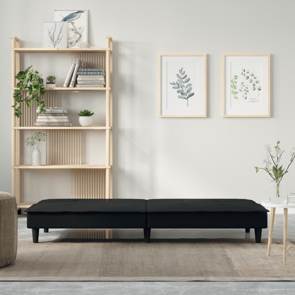 vidaXL Schlafsofa Schwarz Stoff