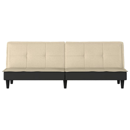 vidaXL Schlafsofa Creme Stoff
