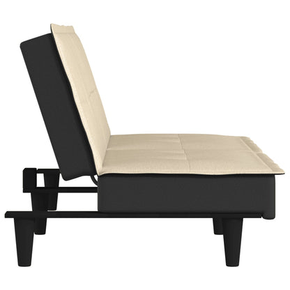 vidaXL Schlafsofa Creme Stoff
