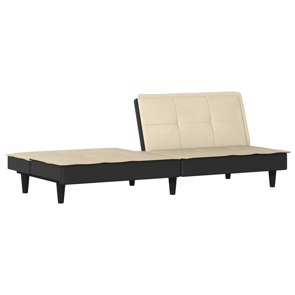 vidaXL Schlafsofa Creme Stoff
