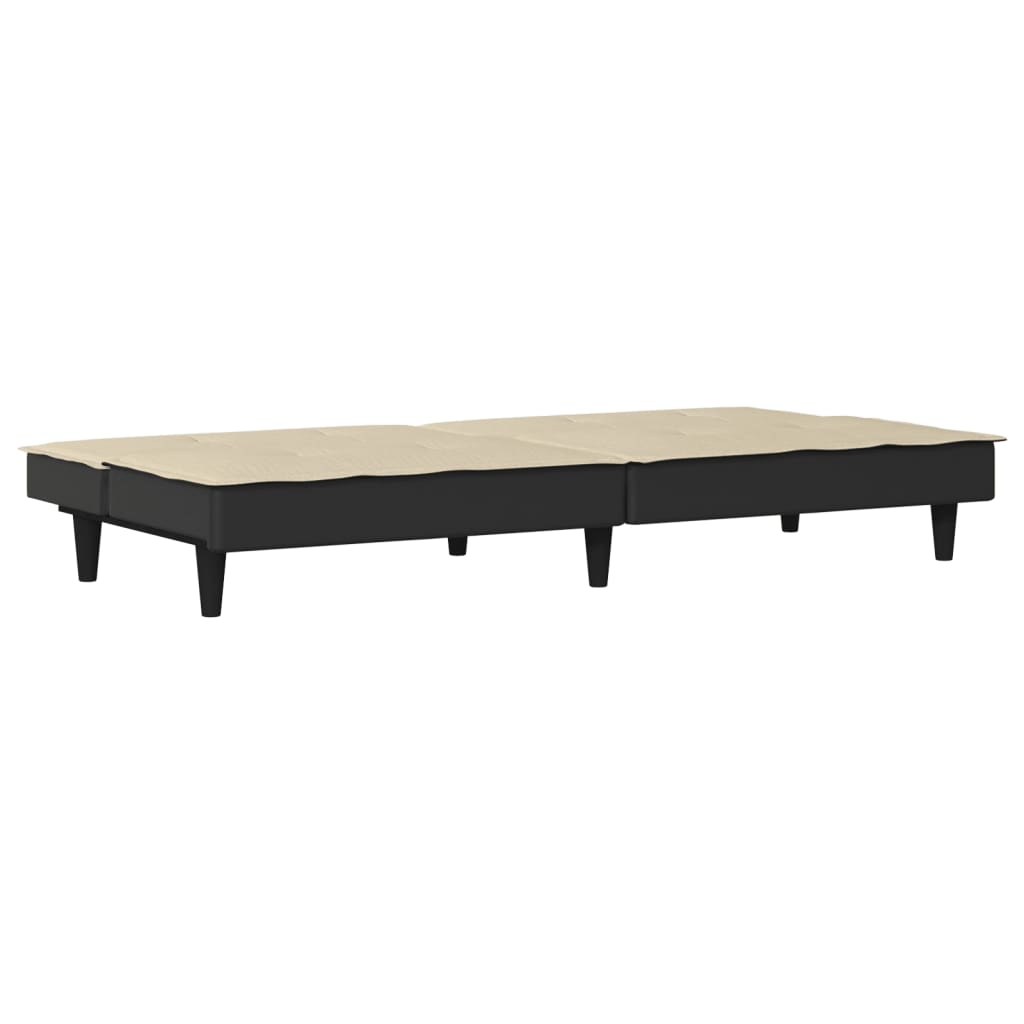 vidaXL Schlafsofa Creme Stoff