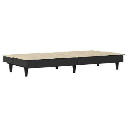 vidaXL Schlafsofa Creme Stoff