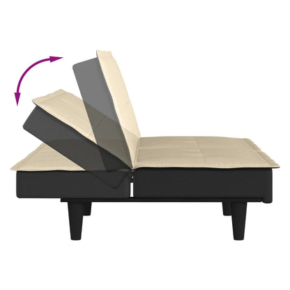 vidaXL Schlafsofa Creme Stoff