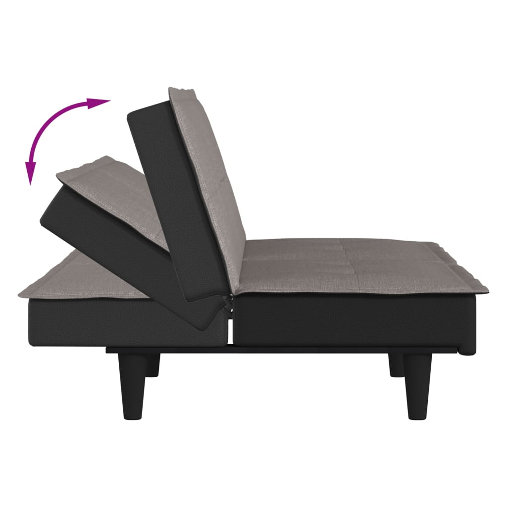 vidaXL Schlafsofa Taupe Stoff