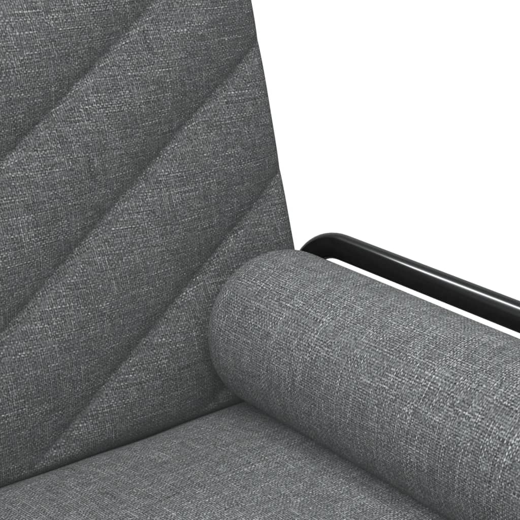 vidaXL Schlafsofa mit Armlehnen Dunkelgrau Stoff