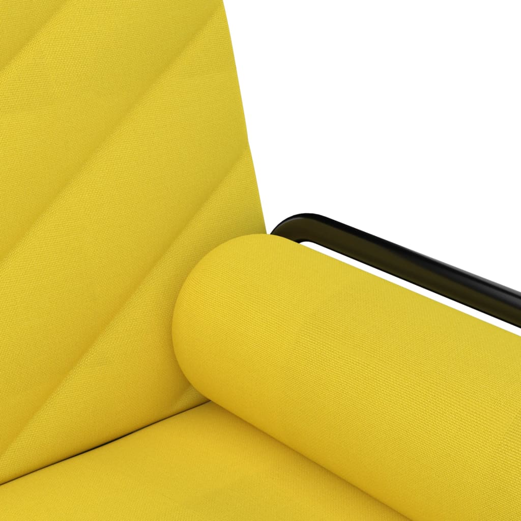 vidaXL Schlafsofa mit Armlehnen Hellgelb Stoff
