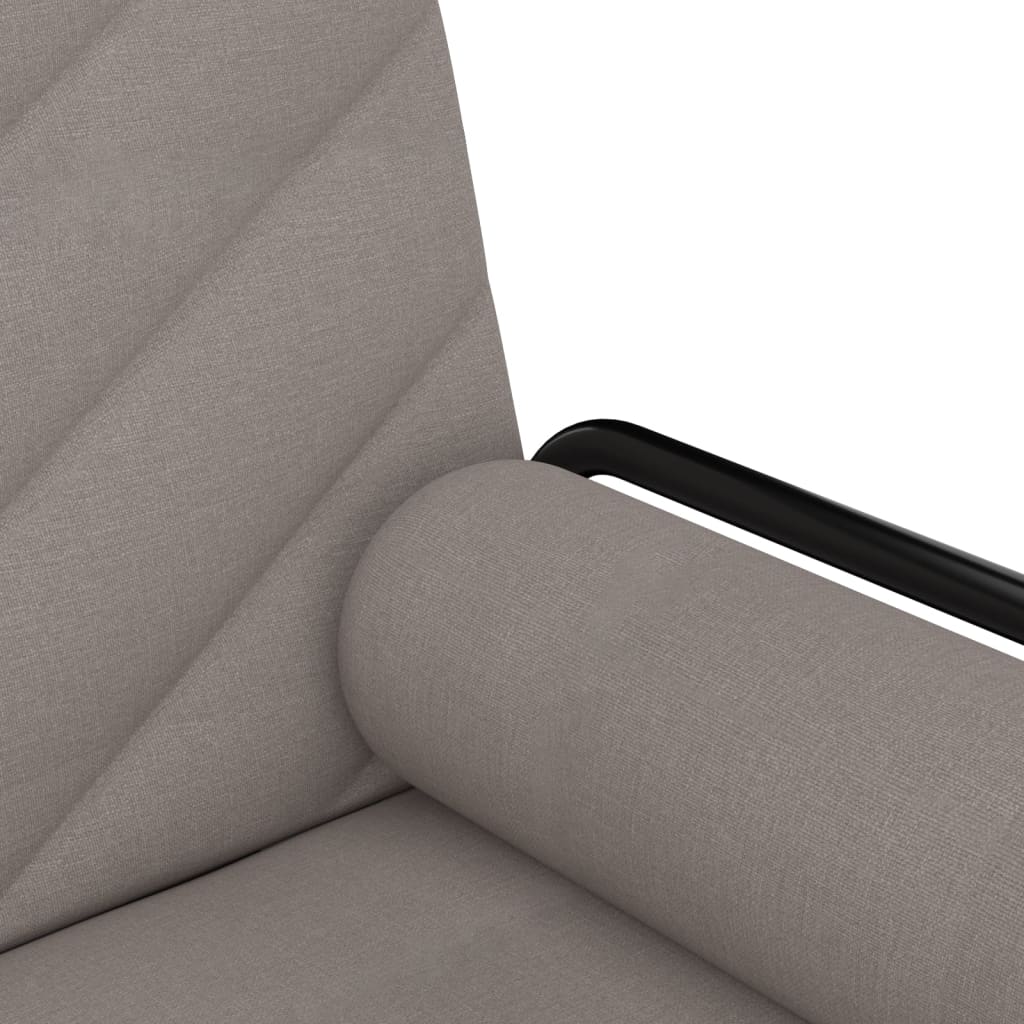 vidaXL Schlafsofa mit Armlehnen Taupe Stoff