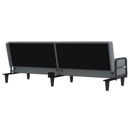 vidaXL Schlafsofa mit Armlehnen Hellgrau Stoff