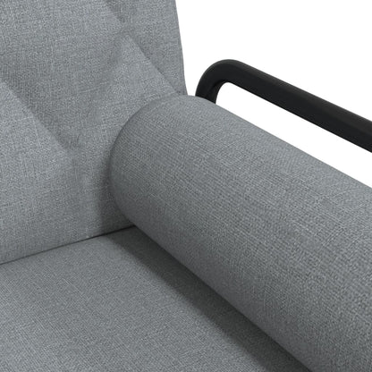 vidaXL Schlafsofa mit Armlehnen Hellgrau Stoff