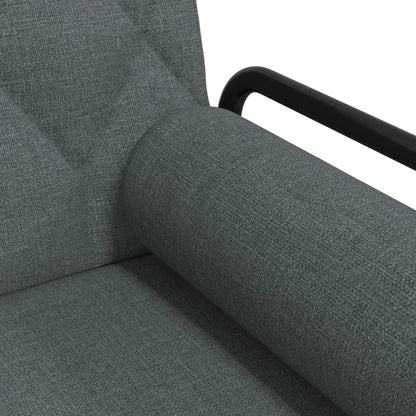 vidaXL Schlafsofa mit Armlehnen Dunkelgrau Stoff