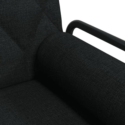 vidaXL Schlafsofa mit Armlehnen Schwarz Stoff