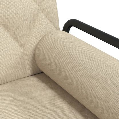 vidaXL Schlafsofa mit Armlehnen Creme Stoff