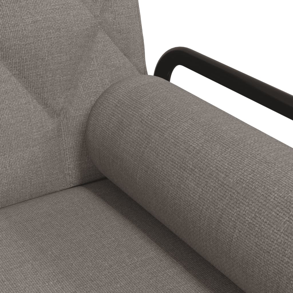 vidaXL Schlafsofa mit Armlehnen Taupe Stoff