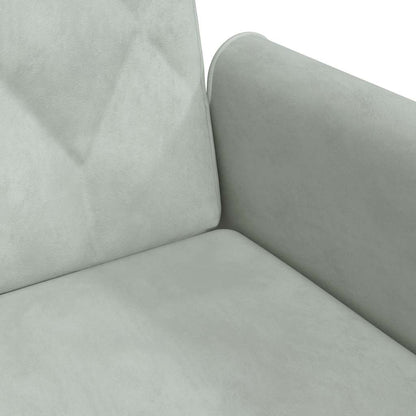 vidaXL Schlafsofa mit Armlehnen Hellgrau Samt