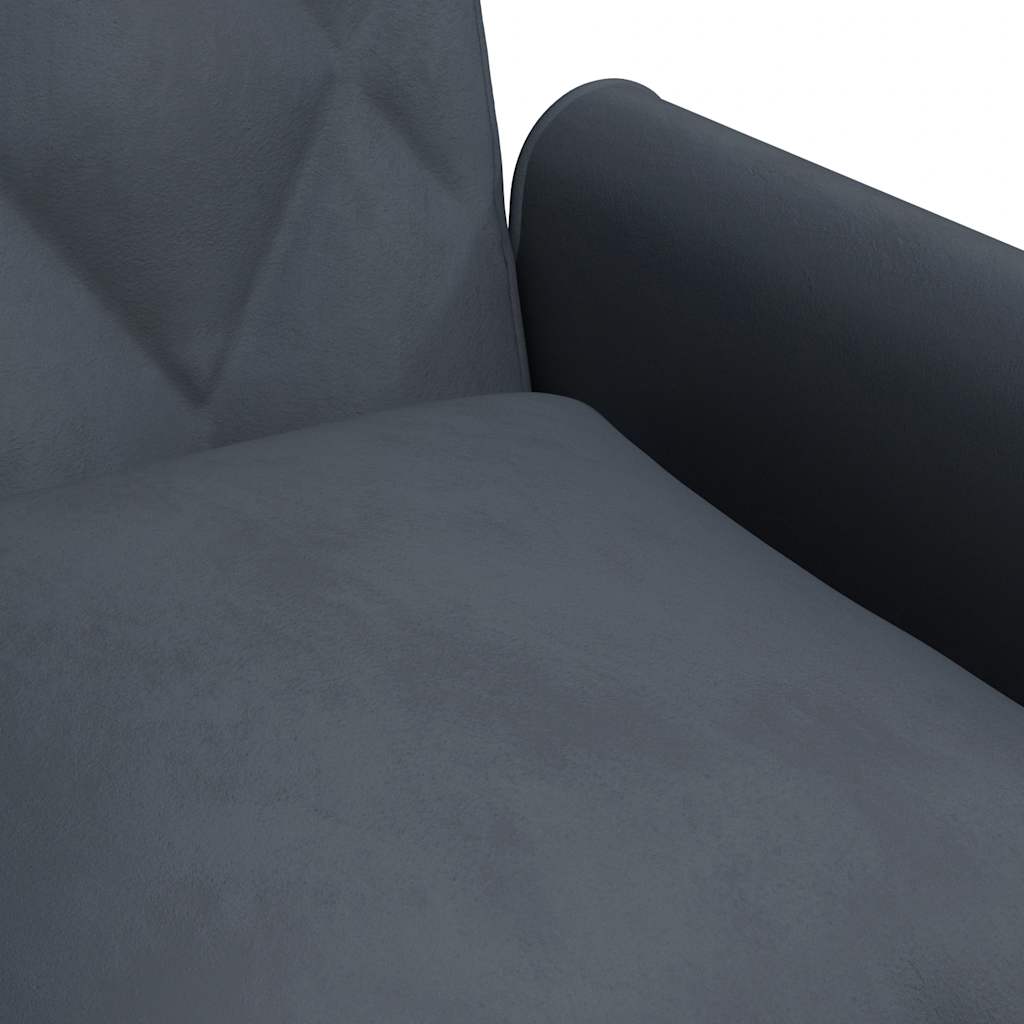 vidaXL Schlafsofa mit Armlehnen Dunkelgrau Samt