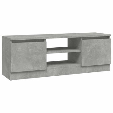 vidaXL Meuble TV avec porte Gris béton 102x30x36 cm