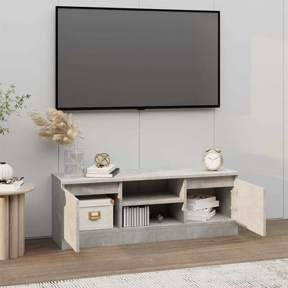vidaXL Meuble TV avec porte Gris béton 102x30x36 cm