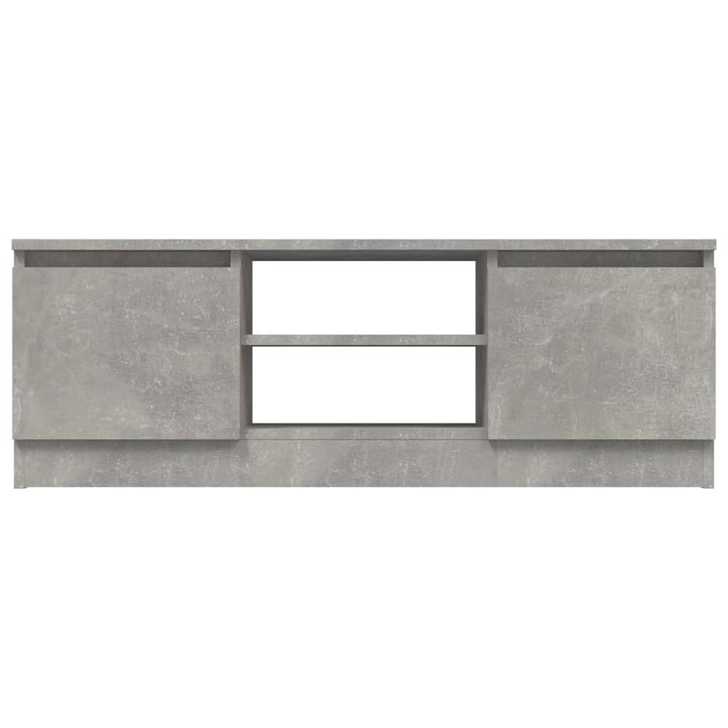 vidaXL Meuble TV avec porte Gris béton 102x30x36 cm