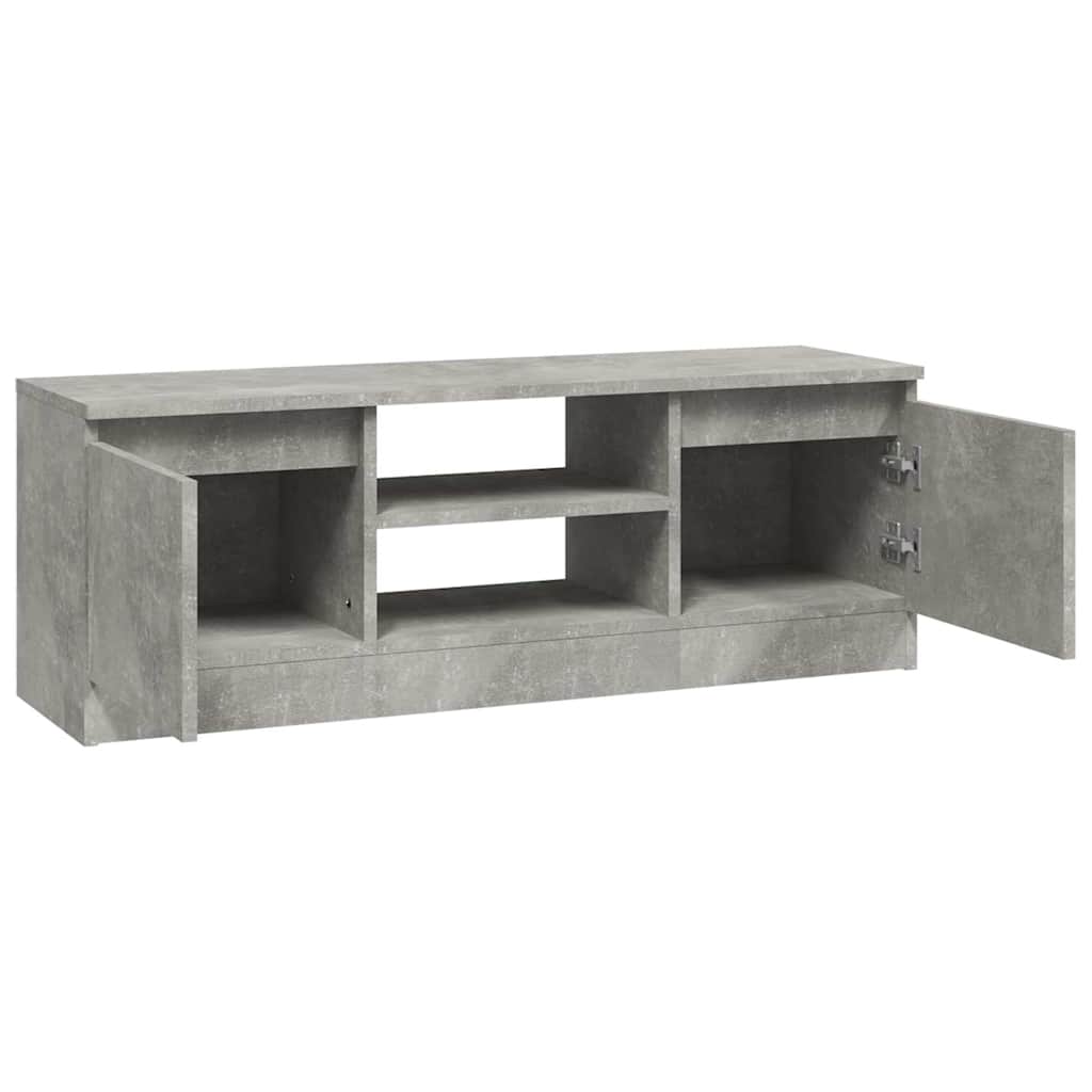 vidaXL Meuble TV avec porte Gris béton 102x30x36 cm