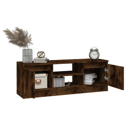 Meuble TV avec porte Chêne fumé 102x30x36 cm vidaXL