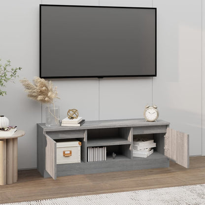 Meuble TV avec porte vidaXL Gris Sonoma 102x30x36 cm