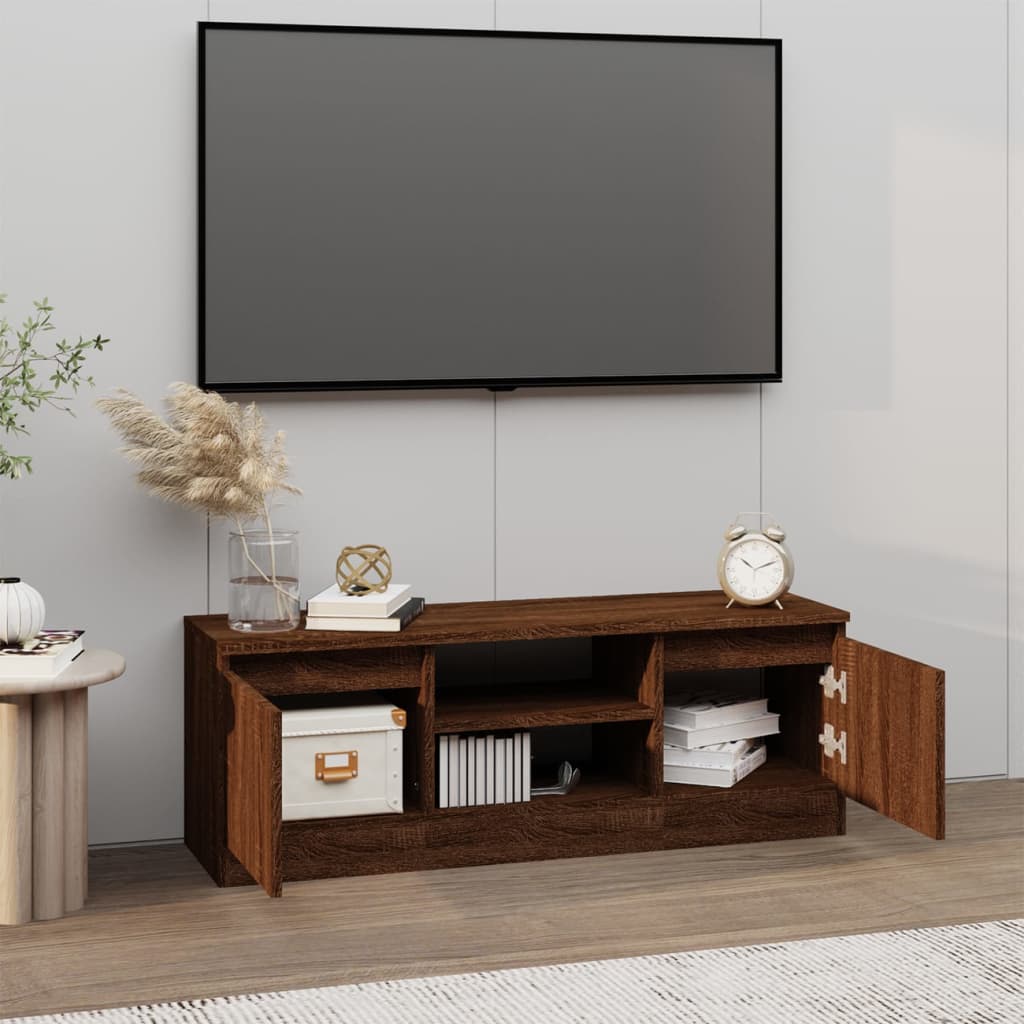vidaXL TV-Schrank mit Tür Braun Eichen-Optik 102x30x36 cm