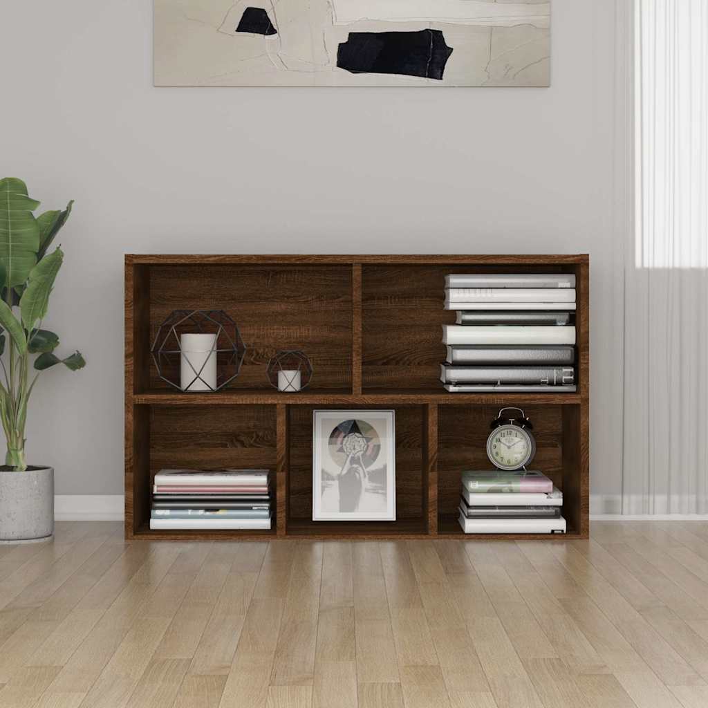 vidaXL Bücherregal/Sideboard Braun Eiche 50x25x80 cm Holzwerkstoff