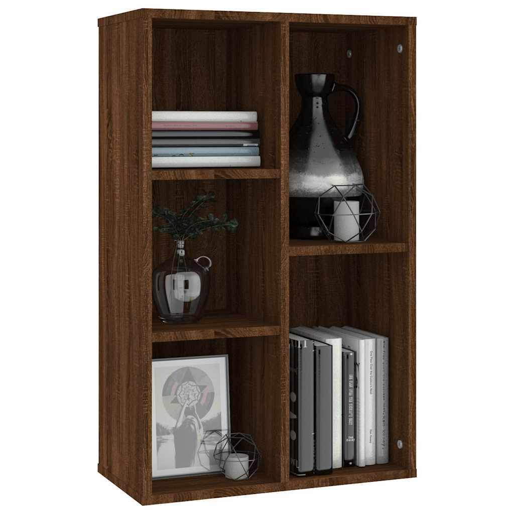 vidaXL Bücherregal/Sideboard Braun Eiche 50x25x80 cm Holzwerkstoff