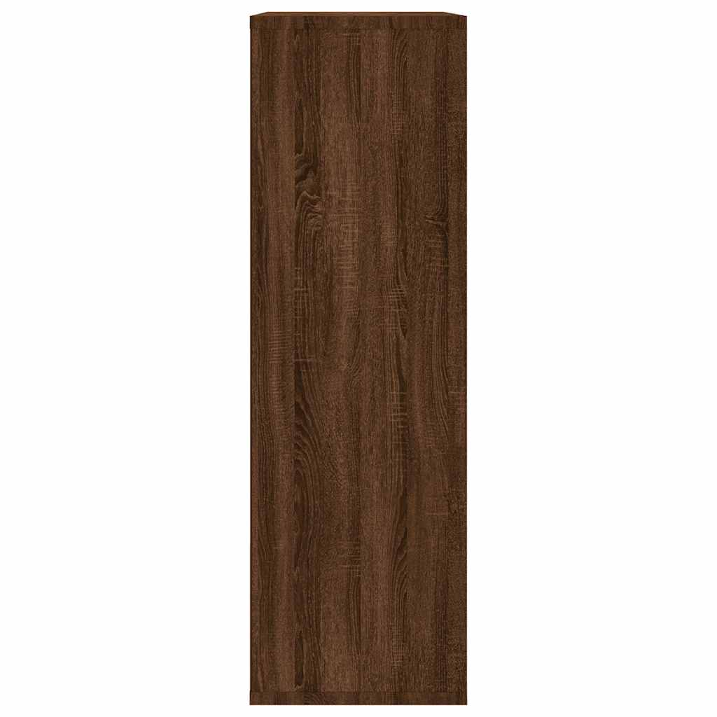 vidaXL Bücherregal/Sideboard Braun Eiche 50x25x80 cm Holzwerkstoff