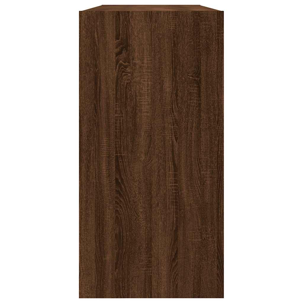 vidaXL Bücherregal/Sideboard Braun Eiche 50x25x80 cm Holzwerkstoff