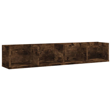 vidaXL Étagère murale pour CD Chêne fumé 100x18x18 cm Bois d'ingénierie