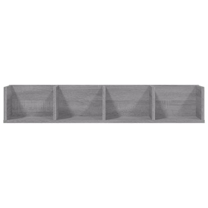 vidaXL CD-Wandregal Grau Sonoma 100x18x18 cm Holzwerkstoff