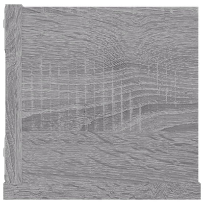vidaXL CD-Wandregal Grau Sonoma 100x18x18 cm Holzwerkstoff