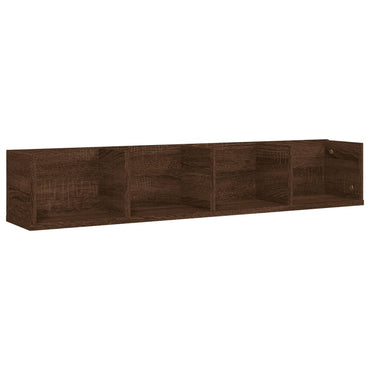vidaXL Étagère murale pour CD marron aspect chêne 100x18x18 cm en bois d'ingénierie