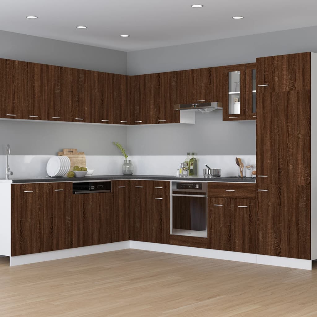 vidaXL Hängeschrank Lyon Braun Eichen-Optik 29,5x31x60 cm Holzwerkstoff