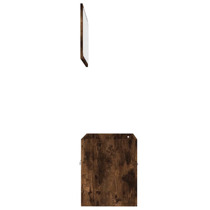 vidaXL 2-tlg. Badmöbel-Set Räuchereiche Holzwerkstoff