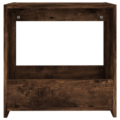 vidaXL Table d'appoint chêne fumé 50x26x50 cm Bois d'ingénierie